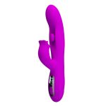 PRETTY LOVE - VIBRATORE OSCILLANTE YALANDA RABBIT CON DISPLAY LED VIOLA - immagine 4