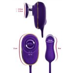 SHE.E.O - STRUMENTO DI ASPIRAZIONE CLITORIDEA CON EFFETTO LECCHIO E STIMOLATORE ANALE VIOLA - immagine 4