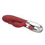 PRETTY LOVE - VIBRATORE A FORMA DI CONIGLIO IN PALISSANDRO, 30 FUNZIONI, RICARICABILE TRAMITE USB, ROSSO - immagine 4