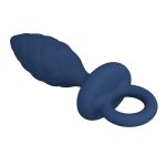 MR PLAY - PLUG ANALE TESTURIZZATO CON ANELLO BLU M - immagine 5
