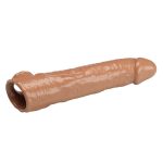 PRETTY LOVE - MANICOTTO REGOLABILE PER ALLUNGAMENTO DEL PENE 26 CM Ø 4 CM MARRONE - immagine 4