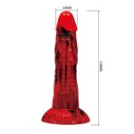 POWER MONSTERS - DILDO FANTASY MINOTAURO CON VENTOSA 21 CM Ø 5 CM ROSSO E NERO - immagine 5
