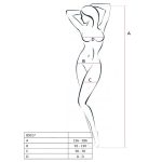 PASSION - WOMAN BS017 BODYSTOCKING BIANCO TAGLIA UNICA - immagine 2