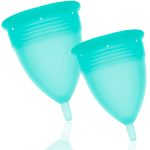 STERCUP - COPPA MESTRUALE IN SILICONE FDA TAGLIA S + L ACQUAMARINA - immagine 2