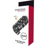 DARKNESS - GABBIA DI CASTIT IN PELLE CON SERRATURA - immagine 5
