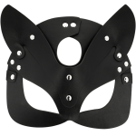 COQUETTE CHIC DESIRE - MASCHERA VEGANA IN PELLE CON ORECCHIE DI GATTO - immagine 3