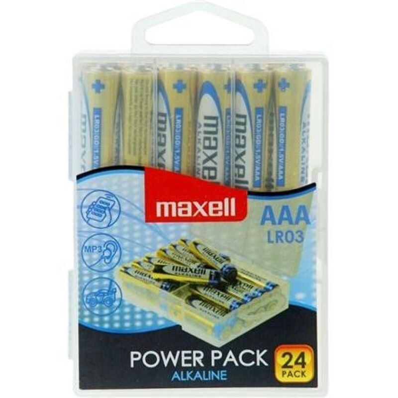 img_98522_c68a81b4fbec3f9f1246235a944f6e76_1.jpg MAXELL - PACCO BATTERIE ALCALINE AAA LR03 * 24 BATTERIE - immagine 1